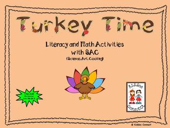 Preview of Turkey Time - Literacy and Math Activities with SAC