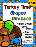 Turkey Time Shapes Cut and Paste Mini Book