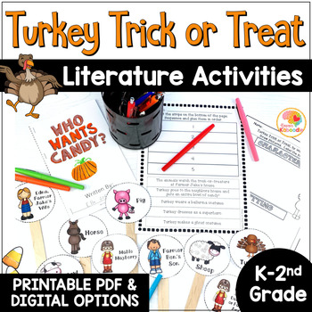 Preview of Turkey Trick or Treat Activities by Wendi Silvano: Sequencing, Retelling Sticks