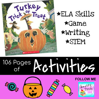 Preview of Turkey Trick or Treat Book Activities l Printables l Halloween 