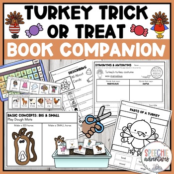 Preview of Turkey Trick or Treat Printable Book Companion