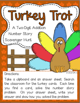 Preview of Thanksgiving Two-Digit Addition Word Problems