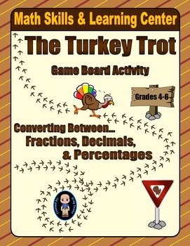 Preview of Thanksgiving Math Skills & Learning Center (Fractions-Decimals-Percentages)