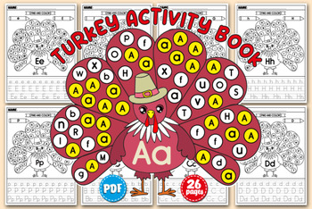 Preview of Turkey Trouble Activities | Alphabet Writing a-Z