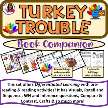 Preview of Turkey Trouble Book Companion for Speech & Language