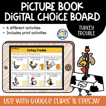 Preview of Turkey Trouble - Digital Choice Board | Google Slides & Print