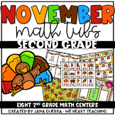 November Math Centers: SECOND GRADE