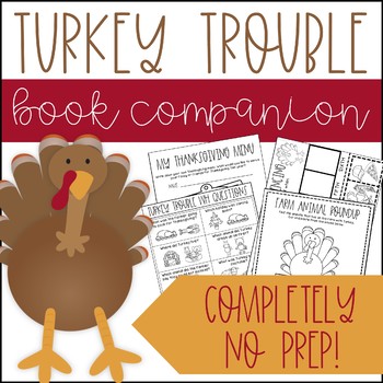 Preview of Turkey Trouble No Prep Book Companion