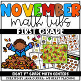 November Math Centers: FIRST GRADE