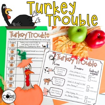 Preview of Turkey Trouble Read Aloud Craft- Thanksgiving Activities