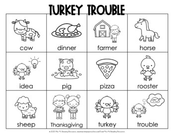 Turkey Trouble Activities by Miss M's Reading Resources | TpT