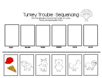 Preview of Turkey Trouble Sequencing