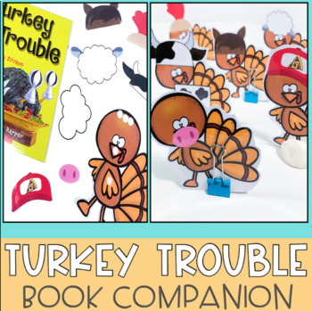 Preview of Turkey Trouble Speech Therapy Thanksgiving Book Companion NOW WITH BOOM CARDS