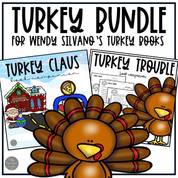 Preview of Turkey Trouble and Turkey Claus Book Companion BUNDLE