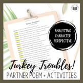 Turkey Troubles | Thanksgiving Partner Poem + Activities