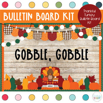 Preview of Turkey Truck, Red Truck- Thanksgiving- November Bulletin Board Kit