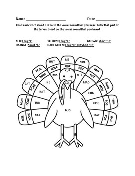 vowel coloring worksheet teaching resources teachers pay teachers