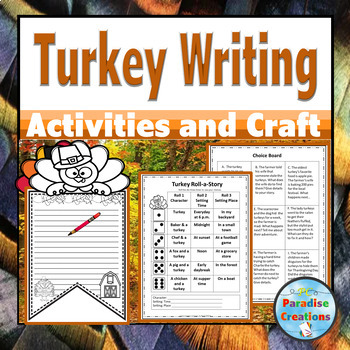 Preview of Turkey Writing Choice Activities and Craft