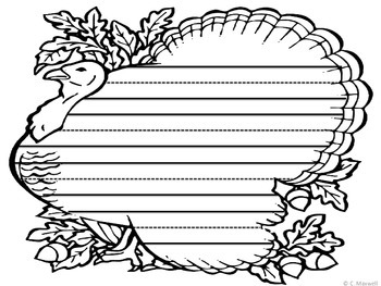Free! Turkey Writing Paper for Thanksgiving-Three Grids and Ideas