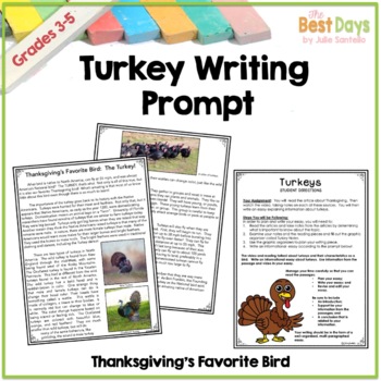 Preview of Turkey Writing Prompt:  Write to Inform Testing Style Prompt for FSA Writing