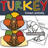 Turkey activity, Thanksgiving activity Crown, Turkey Color