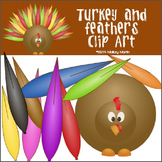 Turkey and Feathers Clip Art