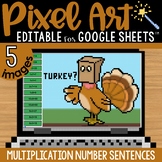 Turkey in Disguise Pixel Art Math: Multiplication Equal Gr