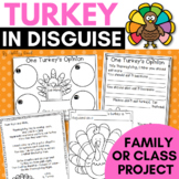 Turkey in Disguise Template and Project for Thanksgiving