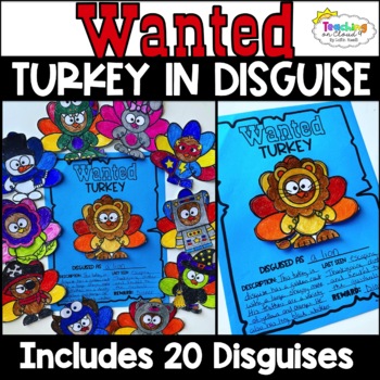 Preview of Turkey in Disguise Thanksgiving Turkey Trouble Writing Craft and Bulletin Board