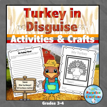 Preview of Turkey in Disguise Writing Activities and Craft