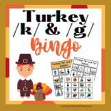 Turkey /k/ and /g/ Bingo Set