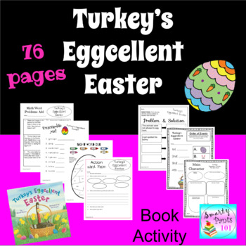 Preview of Turkey's Eggcellent Easter - Easter Packet Reading and Math Activities