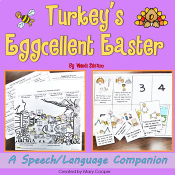 Preview of Turkey's Eggcellent Easter Speech Language Book Companion