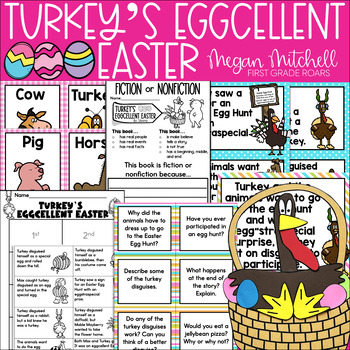 Preview of Turkey's Eggcellent Easter Spring  Book Companion Reading Comprehension