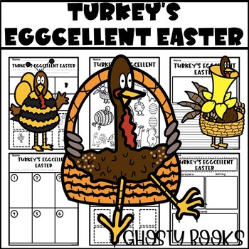 Preview of Turkey's Eggcellent Easter Writing Response Coloring Sequencing