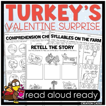 Preview of Turkey's Valentine Surprise Book Companion for Valentine's Day Read Alouds