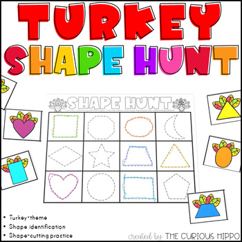 Preview of Turkey shapes preschool