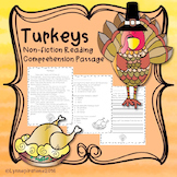 Turkeys- A Non-fiction Reading Comprehension Passage for G