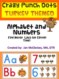 Turkeys Alphabet and Numbers Crazy Punch Dot Center for Fi