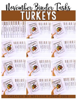 Preview of Turkeys Binder- Binder Basics Work System