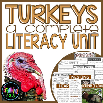 Preview of Turkeys - Common Core Non-fiction Unit {Thanksgiving Reading and Writing}