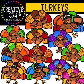 Preview of Turkeys {Creative Clips Digital Clipart}