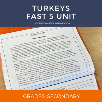 Preview of Turkeys Fast 5 Unit (6th & Up)