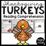 Turkeys Overview Reading Comprehension Worksheet Thanksgiv