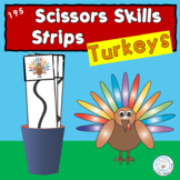 Turkeys Themed Vertical Scissors Strips
