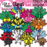 Turkeys in Disguise Thanksgiving Clipart - Turkey Clipart