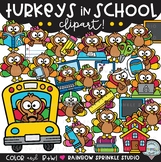 Turkeys in School Clipart!