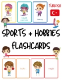 Turkish *Sports + Hobbies* Flashcards for Kids - Fun with 