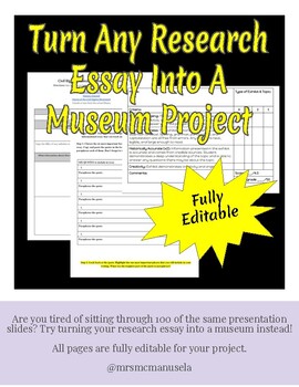 Preview of Turn ANY Research Project Into A Museum Project
