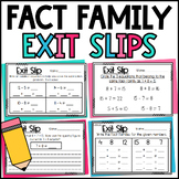 Turn Around Fact and Fact Family Exit Slips Exit Tickets A